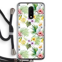 Gele kuif: OnePlus 7 Transparant Hoesje met koord