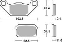 TRW Brake pad mcb 805 si sintered metal
