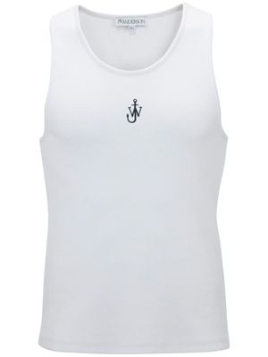 JW Anderson débardeur à logo Anchor brodé - Blanc