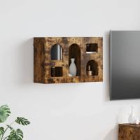 Hangkast met plank Gerookt eiken 60 x 20 x 40 cm Bewerkt hout