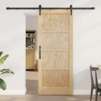 Schuifdeur met Hardware Set 'ORKDAL'van massief grenenhout