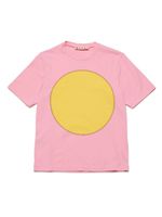 Marni Kids t-shirt en jersey à empiècement circulaire - Rose