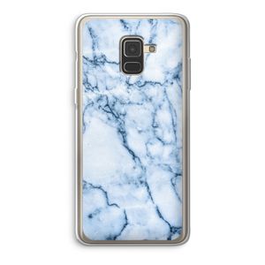 Blauw marmer: Samsung Galaxy A8 (2018) Transparant Hoesje