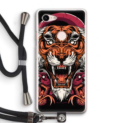 Tiger and Rattlesnakes: Pixel 3 Transparant Hoesje met koord