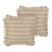 Beliani - CIRSIUM - Sierkussen set van 2 - Beige - 45 x 45 cm - Jute - thumbnail