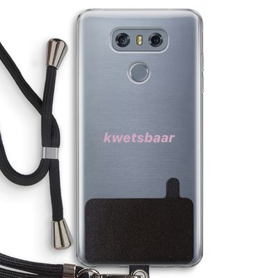 kwetsbaar: LG G6 Transparant Hoesje met koord