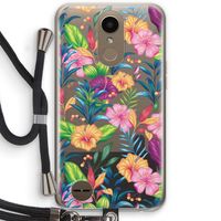 Tropisch 2: LG K10 (2017) Transparant Hoesje met koord