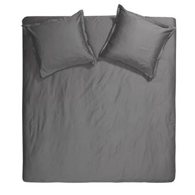 Cinderella Uni Katoensatijn Dekbedovertrek 260 x 200/220 cm - Antraciet Cinderella Uni Katoensatijn Dekbedovertrek 260 x 200/220 cm - Antraciet