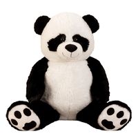 Panda beer knuffel van zachte pluche - 57 cm zittend/100 cm staand - thumbnail