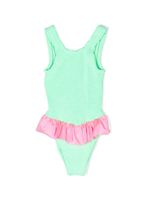 Hunza G Kids Duo Denise crinkled swimsuit - Vert