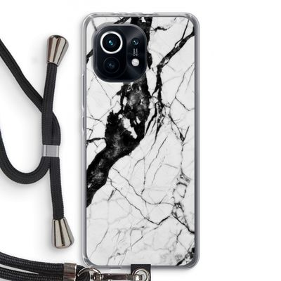 Witte marmer 2: Xiaomi Mi 11 Transparant Hoesje met koord