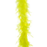 Carnaval verkleed veren Boa kleur fluor geel 2 meter - Verkleed boa - thumbnail