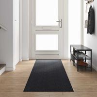 VidaXL Tapijt loper antraciet 80 x 400 cm stof