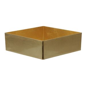 Tafel dienblad/plateau/tray - goud - 20 x 20 cm - kunststof - vierkant