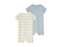 lupilu Baby jongens pyjama kort (Wit/blauw, 50/56)