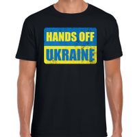 Hands off Ukraine t-shirt zwart heren - Oekraine shirt met Oekraiense vlag Hands off Ukraine t-shirt zwart heren - Oekraine shirt met Oekraiense vlag