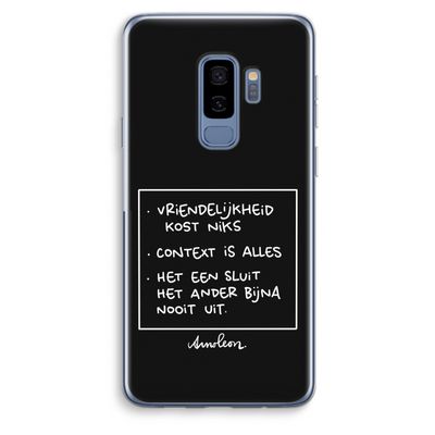 Mijn Motto's: Samsung Galaxy S9 Plus Transparant Hoesje