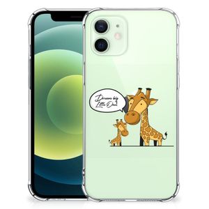 iPhone 12 Mini Stevig Bumper Hoesje Giraffe