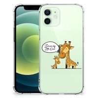 iPhone 12 Mini Stevig Bumper Hoesje Giraffe - thumbnail