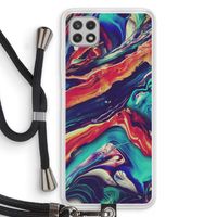 Chameleon Sun: Samsung Galaxy A22 4G Transparant Hoesje met koord