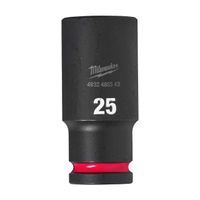 Milwaukee Accessoires SHOCKWAVE Krachtdop 1/2" lang 25 mm | 1 stuk - 4932480343