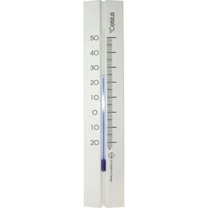 Thermometer binnen - beukenhout - 20 cm - wit