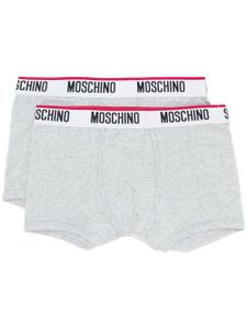 Moschino twin pack logo band boxers - Gris