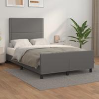 Bedframe met hoofdbord kunstleer grijs 120x200 cm