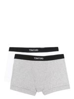 TOM FORD logo-band cotton-blend boxers (pack of two) - Blanc