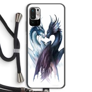 Yin Yang Dragons: Xiaomi Redmi Note 10 5G Transparant Hoesje met koord