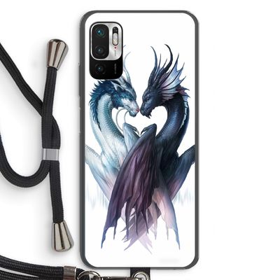 Yin Yang Dragons: Xiaomi Redmi Note 10 5G Transparant Hoesje met koord