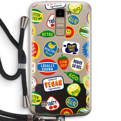 Fruitsticker: LG K10 (2016) Transparant Hoesje met koord