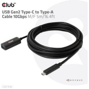 CLUB3D USB Gen2 Type-C to Type-A Cable 10Gbps M/V 5m