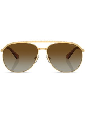 Swarovski Eyewear lunettes de soleil à monture pilote - Or