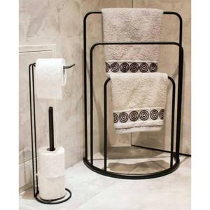 Bathroom Solutions Bathroom Solutions Handdoekenrek staand 49,5x75 cm metaal zwart