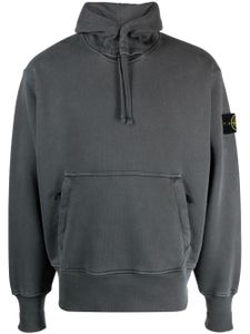 Stone Island hoodie en coton à logo appliqué - Gris