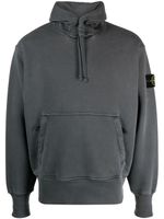 Stone Island hoodie en coton à logo appliqué - Gris