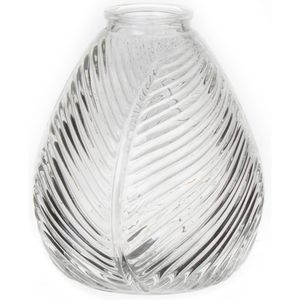 Bellatio Design Bloemenvaas - helder transparant glas - D14 x H16 cm - Vazen