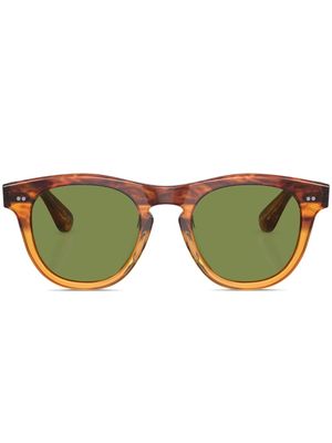 Oliver Peoples lunettes de soleil Rorke à monture ronde - Marron