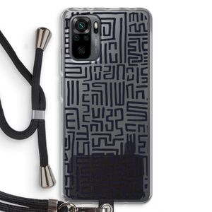 Moroccan Print: Xiaomi Redmi Note 10 Pro Transparant Hoesje met koord