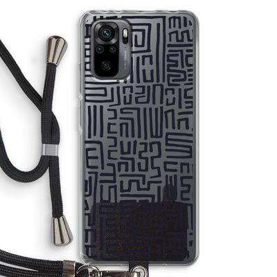 Moroccan Print: Xiaomi Redmi Note 10 Pro Transparant Hoesje met koord