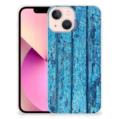 iPhone 13 mini | Bumper Hoesje | Wood Blue