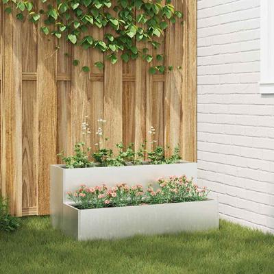 Tuin Bloempot Zilver 100 x 60 x 45 cm Roestvrij staal