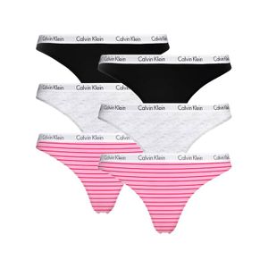 Calvin Klein 6-pack dames strings curve roze/grijs/zwart