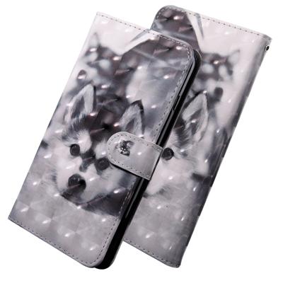 3D gekleurde tekening patroon horizontale Flip lederen draagtas met houder & kaartsleuven & portemonnee & Lanyard voor Google pixel 3a (Husky)