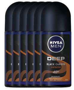 Nivea Men Deep Espresso Anti-Transpirant Roll-On Voordeelverpakking