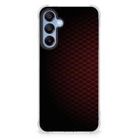Samsung Galaxy A16 Doorzichtige Silicone Hoesje Geruit Rood