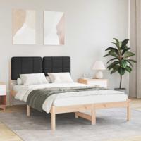 Bedframe met Gevoerd Hoofdgedeelte Zwart 120 x 190 cm