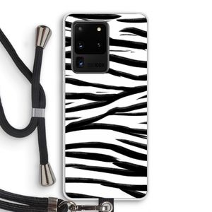 Zebra pattern: Samsung Galaxy S20 Ultra Transparant Hoesje met koord