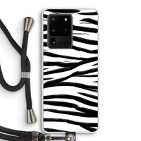 Zebra pattern: Samsung Galaxy S20 Ultra Transparant Hoesje met koord